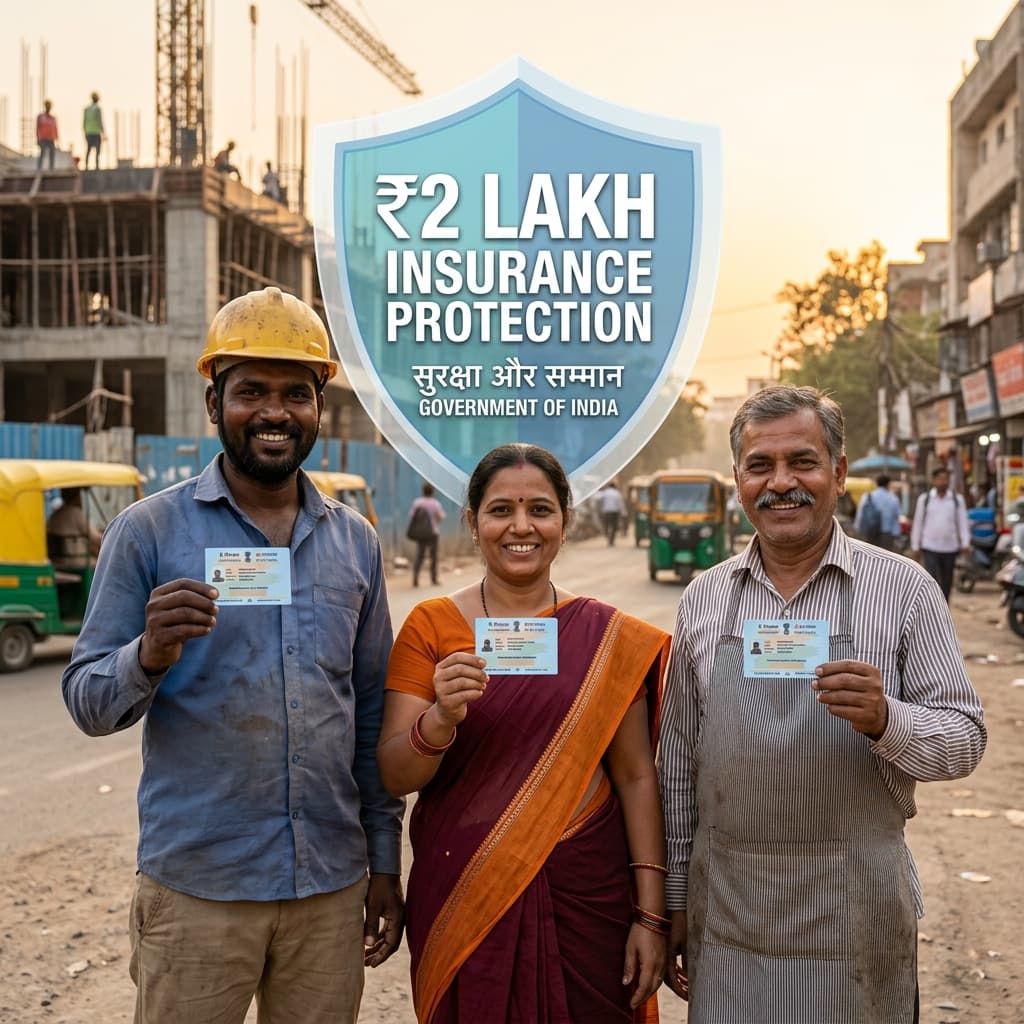 How to Claim Your ₹2 Lakh Free Insurance in 2026 with an E-Shram Card
