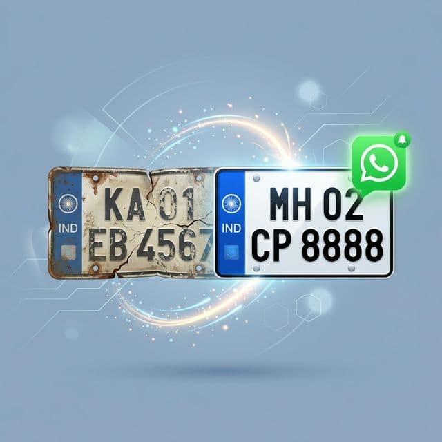 HSRP Replacement Online: How to Order a Damaged or Lost Number Plate via WhatsApp