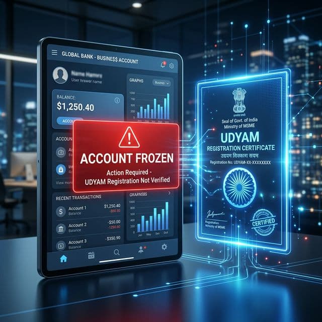 🚨 Urgent Alert: Banks Freezing Business Current Accounts Without Udyam Registration in 2026